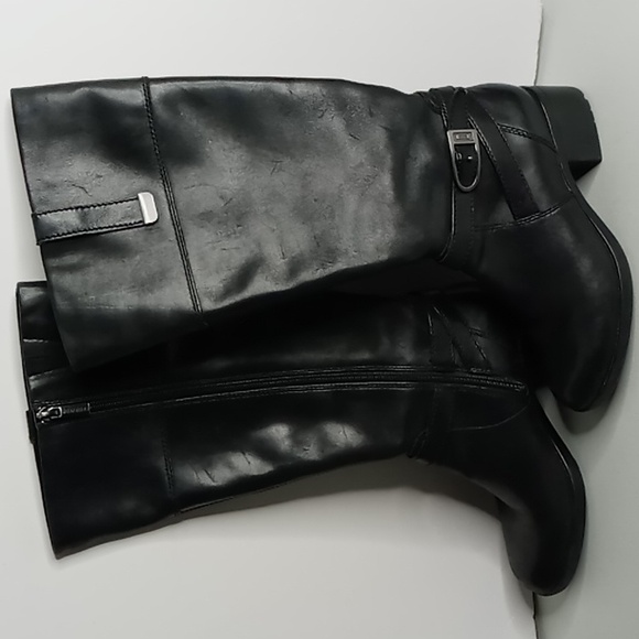 Bandolino+ BD - BAYA - Tall Leather Boots w/Buckle Detail- Black - size 6M - Picture 4 of 16